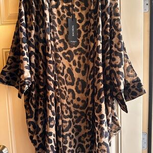 Rachel Leopard Print Kimono